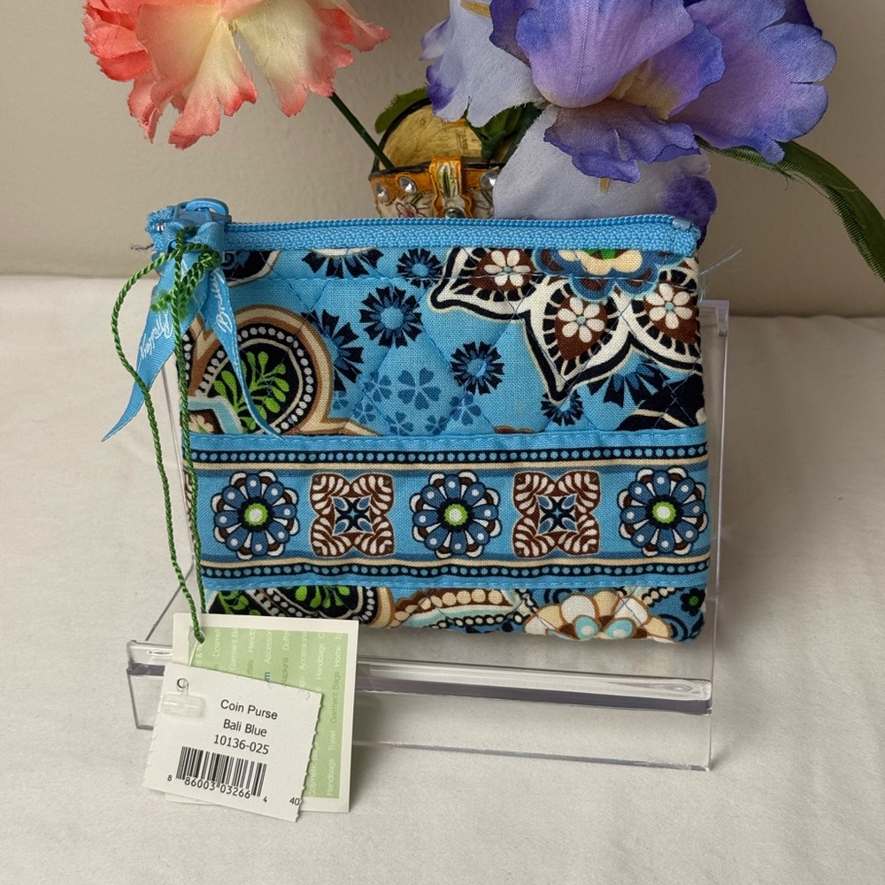 NWT Vera Bradley Bali Blue Coin Purse Retired Pattern - Picture 3 of 5
